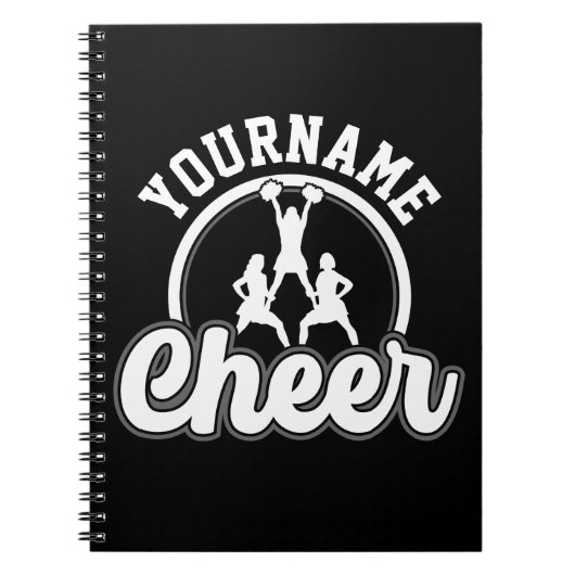 Persoonlijke naam Kop Team Varsity Cheerleader Notitieboek (Voorkant)