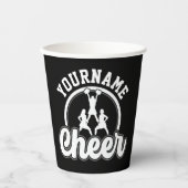 Persoonlijke naam Kop Team Varsity Cheerleader Papieren Bekers (Voorkant)