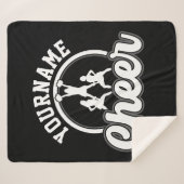 Persoonlijke naam Kop Team Varsity Cheerleader Sherpa Deken (Voorkant (horizontaal))