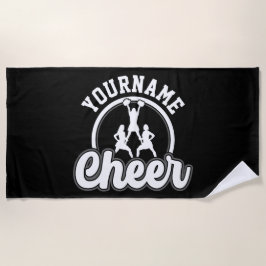 Persoonlijke naam Kop Team Varsity Cheerleader Strandlaken