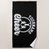 Persoonlijke naam Kop Team Varsity Cheerleader Strandlaken (Voorkant)