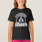 Persoonlijke naam Kop Team Varsity Cheerleader T-shirt (Voorkant)