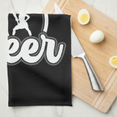 Persoonlijke naam Kop Team Varsity Cheerleader Theedoek (Quarter Fold)