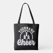 Persoonlijke naam Kop Team Varsity Cheerleader Tote Bag (Achterkant)