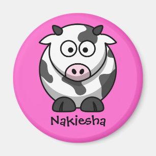 Persoonlijke naam - Kute Cartoon Cow Magneet