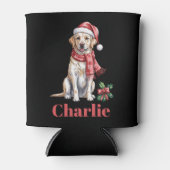 Persoonlijke naam Labrador Retriever Kerstmis Blikjeskoeler (Voorkant)