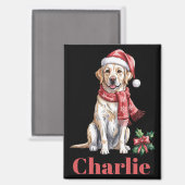 Persoonlijke Naam Labrador Retriever Kerstmis Magneet (Voorkant / Achterkant)