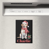 Persoonlijke Naam Labrador Retriever Kerstmis Magneet (Insitu (Vaatwasser))