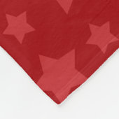 Persoonlijke naam lacrosse rode sterren fleece deken (Hoek)