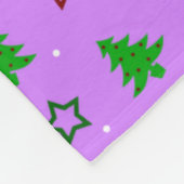 Persoonlijke naam ladybug paarse kerstbomen fleece deken (Hoek)