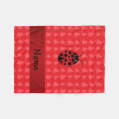 Persoonlijke naam ladybug red kerstbomen fleece deken (Voorkant (Horizontaal))