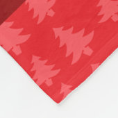 Persoonlijke naam ladybug red kerstbomen fleece deken (Hoek)