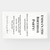 Persoonlijke naam & leeftijd | Kleurrijke kinderfe Spandoek (Horizontaal)