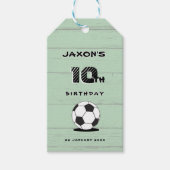 Persoonlijke naam & leeftijd voetbal  cadeaulabel (Voorkant)