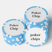 Persoonlijke naam lichtblauwe pokerchip (Opstapeling)