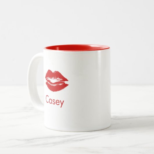 Persoonlijke naam Lips Mrs mok (Voorkant links)