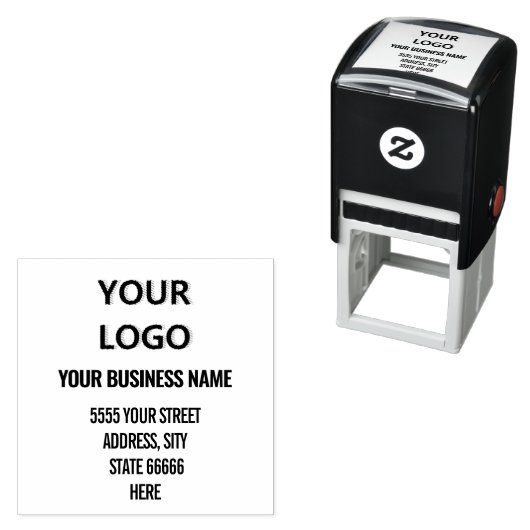 Persoonlijke Naam Logo Adres Zelfinkende Stempel  (In situ)