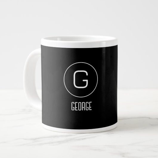  persoonlijke naam logo grote koffiekop (Links)