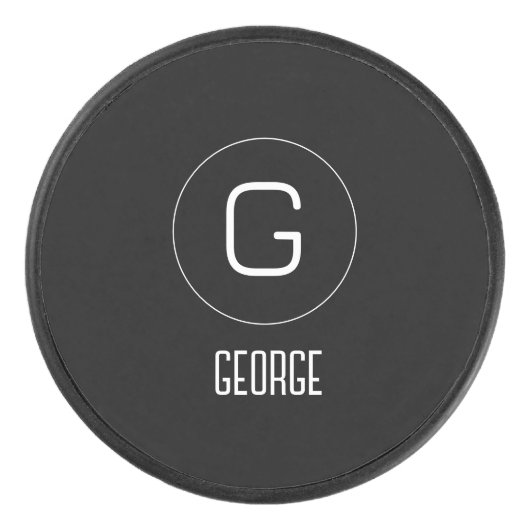 persoonlijke naam logo hockey puck (Voorkant)