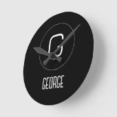  persoonlijke naam logo ronde klok (Hoek)