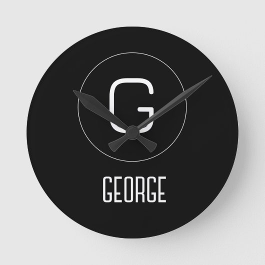  persoonlijke naam logo ronde klok (Voorkant)