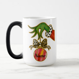 Persoonlijke naam luipaard boog papegaai ornament magische mok