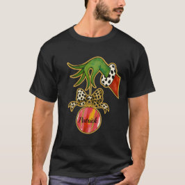 Persoonlijke naam luipaard strik papegaai ornament t-shirt