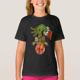 Persoonlijke naam luipaard strik papegaai ornament t-shirt