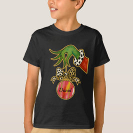 Persoonlijke naam luipaard strik papegaai ornament t-shirt