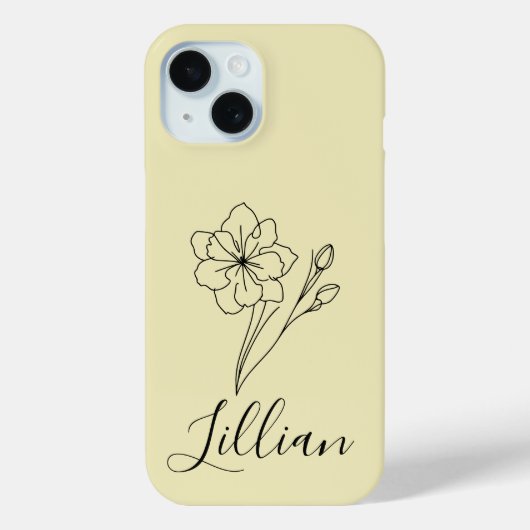 Persoonlijke naam Maart narcis Geboortebloem Case-Mate iPhone Case (Achterkant)