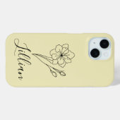Persoonlijke naam Maart narcis Geboortebloem Case-Mate iPhone Case (Achterkant (horizontaal))