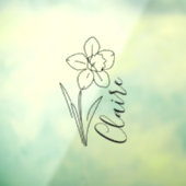 Persoonlijke naam Maart narcis Geboortebloem Raamsticker (Vel 3)