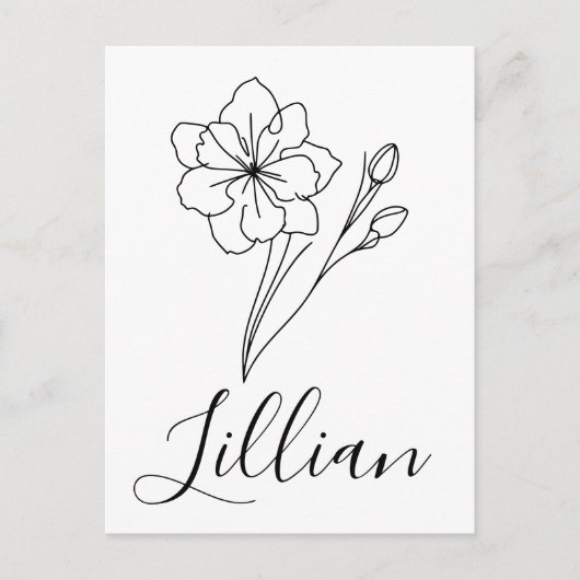 Persoonlijke naam Maart narcis Geboortedagsbloem Briefkaart (Voorkant)