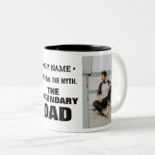 Persoonlijke naam Man Myth Legendary Tweekleurige Koffiemok (Voorkant rechts)