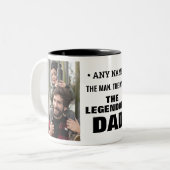 Persoonlijke naam Man Myth Legendary Tweekleurige Koffiemok (Voorkant links)