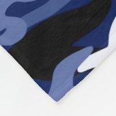 Persoonlijke naam marineblauwe camouflage fleece deken (Hoek)