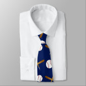 Persoonlijke naam marineblauwe honkbal stropdas (Gebonden)