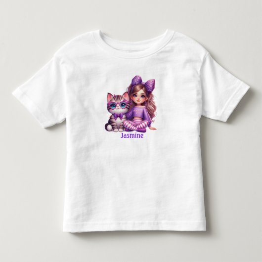 Persoonlijke naam meisje kinder shirts (Voorkant)