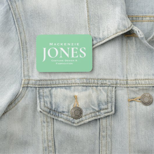 Persoonlijke naam Merk Business Logo Modern Green Naamplaatje (In situ)