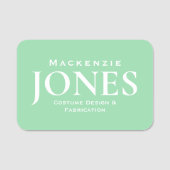 Persoonlijke naam Merk Business Logo Modern Green Naamplaatje (Voorkant)