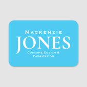 Persoonlijke naam Merk Business Logo Modern Turquo Naamplaatje (Voorkant)