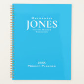 Persoonlijke naam Merk Business Logo Modern Turquo Planner (Voorkant)