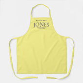 Persoonlijke naam Merk Business Logo Modern Yellow Schort (Voorkant)