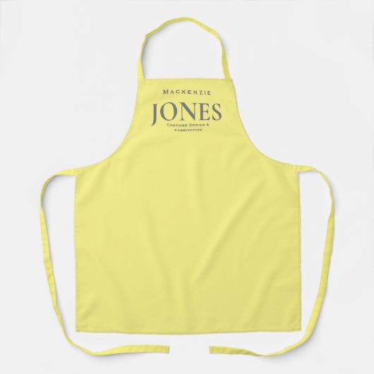 Persoonlijke naam Merk Business Logo Modern Yellow Schort (Voorkant)