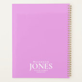 Persoonlijke naam Merkmerk BedrijfsModern Roze Planner (Achterkant)