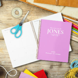 Persoonlijke naam Merkmerk BedrijfsModern Roze Planner