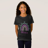 Persoonlijke naam met Cute Boho Rainbow T-shirt (Voorkant volledig)