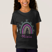 Persoonlijke naam met Cute Boho Rainbow T-shirt (Voorkant)