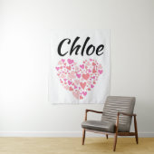 Persoonlijke naam met hart wandkleed (In situ)