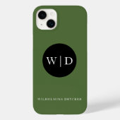 Persoonlijke naam met monogram Case-Mate iPhone case (Achterkant)